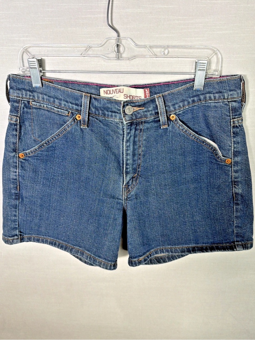 Vintage Y2K Levi's 515 Nouveau Shorts Mid Rise Blue Denim Jeans
